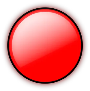 Glowing Red Button PNG Image