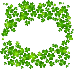 Glowing Shamrock Heart Design PNG Image