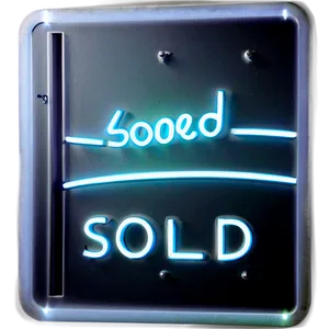 Glowing Sold Sign Png 06122024 PNG Image