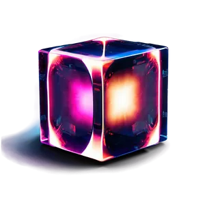 Glowing Tesseract Visualization Png Lma PNG Image