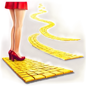 Glowing Yellow Brick Road Image Png 06262024 PNG Image