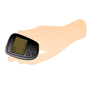 Glucose Monitoring Deviceon Hand PNG Image