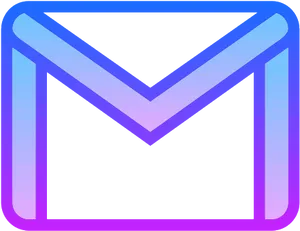 Gmail Logo Neon Style PNG Image