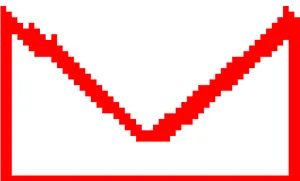 Gmail Logo Pixel Art PNG Image