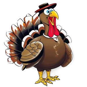 Gobble Gobble Turkey Cartoon Png Uur6 PNG Image