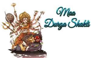 Goddess Durga Shakti Illustration PNG Image