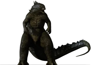 Godzilla3 D Model Pose PNG Image