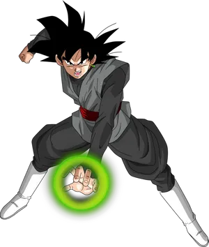 Goku Black Power Ball Preparation PNG Image