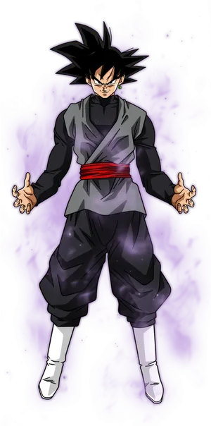 Goku Black Power Stance PNG Image