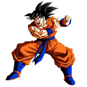 Goku In Battle Pose Png Ftn PNG Image