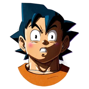 Goku Manga Facial Expression Png 35 PNG Image