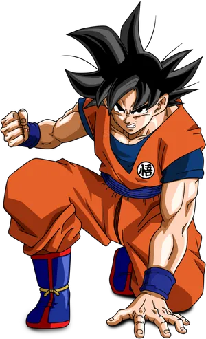 Goku Readyfor Battle PNG Image