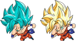 Goku Super Saiyan Transformations PNG Image