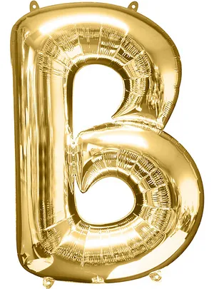 Gold Balloon Letter B PNG Image