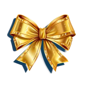 Gold Bow Illustration Png Agc15 PNG Image