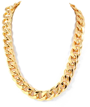 Gold Chain Necklace Accessory PNG Image