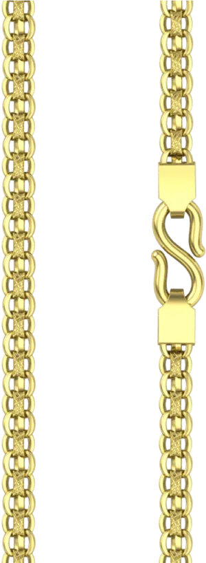 Gold Chainwith Dollar Sign Clasp PNG Image