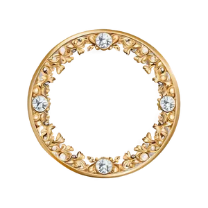 Gold Circle Frame With Diamonds Png 06262024 PNG Image