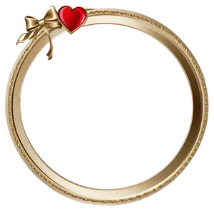 Gold Circle Frame With Hearts Png 06262024 PNG Image