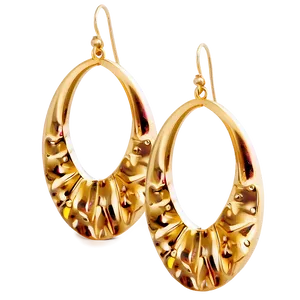 Gold Earrings C PNG Image