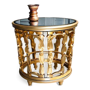 Gold End Table Png 06292024 PNG Image