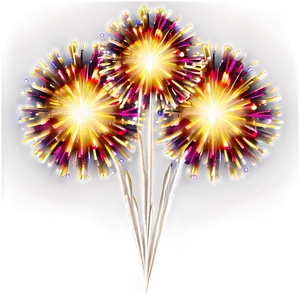 Gold Fireworks D PNG Image