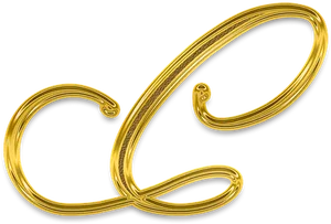 Gold Flourish Ornament Design PNG Image