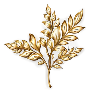 Gold Foliage Illustration Png Yst PNG Image