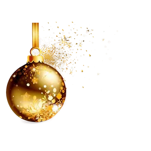 Gold Glitter Christmas Tree Bauble Png 62 PNG Image