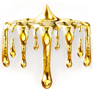 Gold Glitter Drip C PNG Image