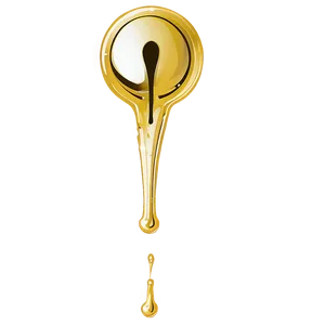 Gold Glitter Drip D PNG Image