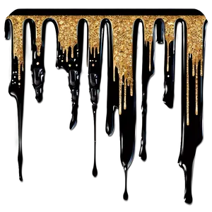 Gold Glitter Drip Overlay Png 06282024 PNG Image