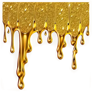 Gold Glitter Drip Pattern Png 37 PNG Image