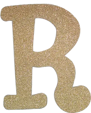 Gold Glitter Letter R PNG Image