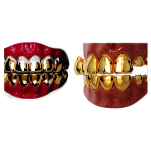 Gold Grillz C PNG Image