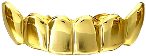 Gold Grillz Dental Jewelry PNG Image