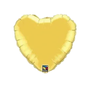 Gold Heart Shaped Balloon PNG Image