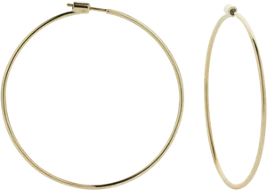 Gold Hoop Earrings Transparent Background PNG Image