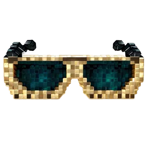 Gold Ore Minecraft Glasses Png 06282024 PNG Image