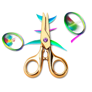 Gold Plated Barber Scissors Png Prp54 PNG Image