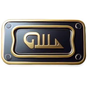 Gold Rectangle Badge Png Wqb1 PNG Image