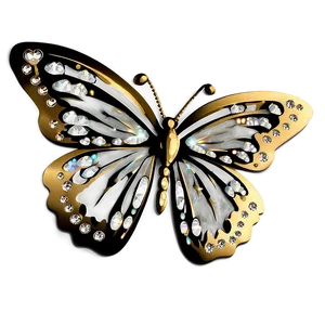 Gold Sparkle Butterfly Png Ikr43 PNG Image