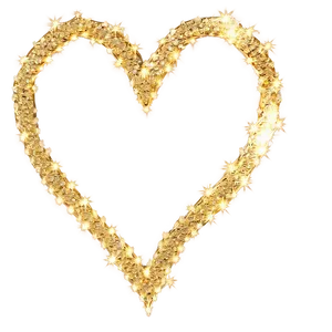 Gold Sparkle Heart Png 74 PNG Image