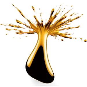 Gold Splash On Black Background Png Yvr10 PNG Image