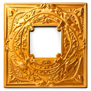 Gold Square With Engraved Pattern Png Nhd8 PNG Image