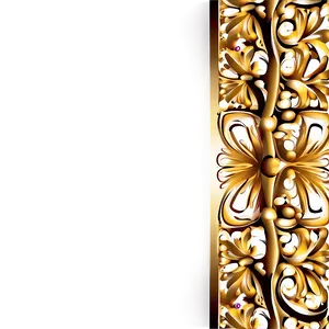 Gold Square With Ornaments Png Cyd PNG Image