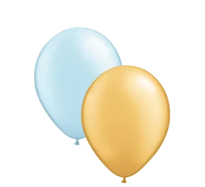 Goldand Blue Balloonson Black Background PNG Image