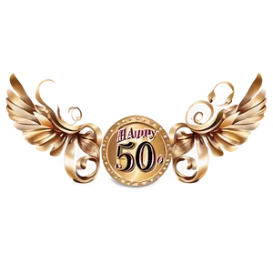 Golden Age 50th Birthday Celebration Png 94 PNG Image