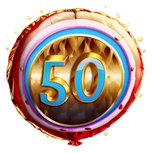 Golden Age 50th Birthday Celebration Png Aws40 PNG Image