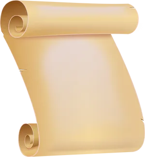 Golden Ancient Scroll Graphic PNG Image